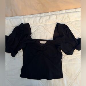 Lovers and Friends black puff sleeve top